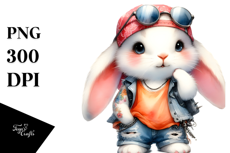 Cute Bunny Summer PNG