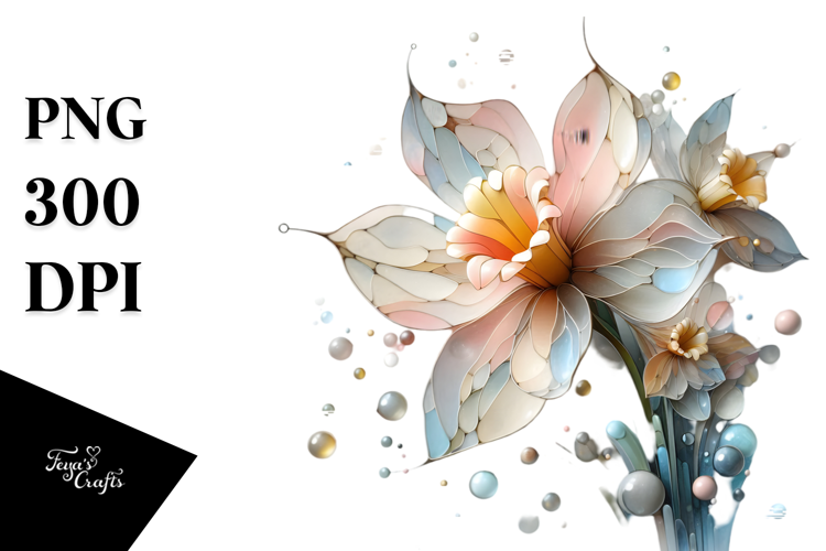 Abstract Narcissus with Metallic Insertions