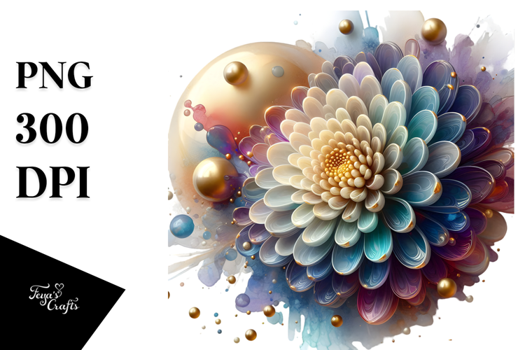 Abstract Chrysanthemum, Transparent PNG