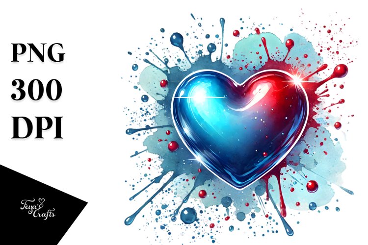 Glossy Heart PNG example image 1