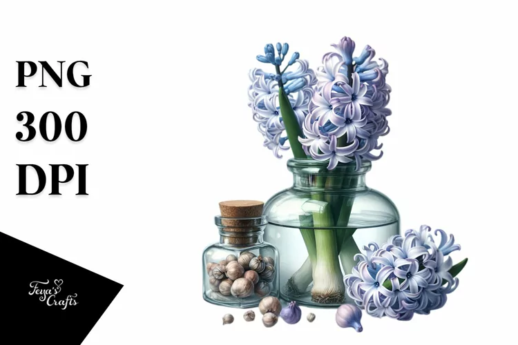 Artistic Bottle with Hyacinth