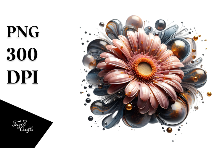 Abstract Glossy Gerbera PNG