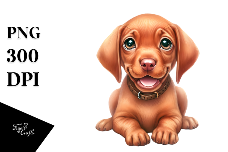 Baby Vizsla Watercolor PNG