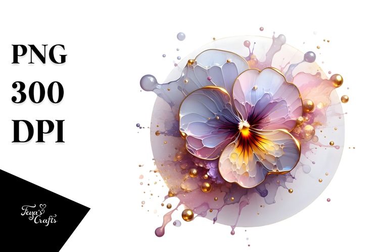Abstract Pansy Material PNG