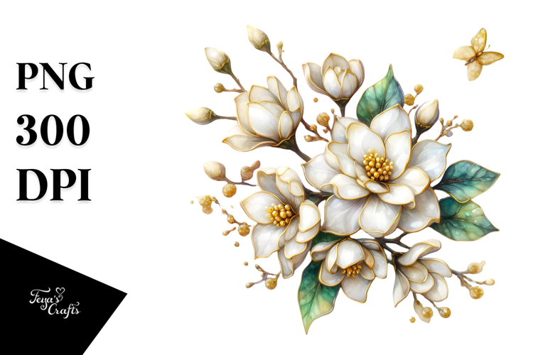 Flower Sticker Png Image 12