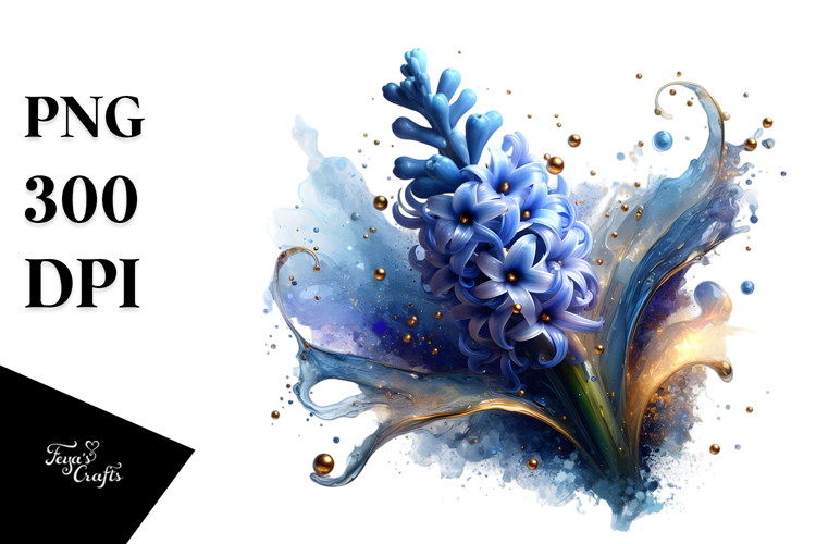 Abstract Hyacinth Made of , Watercolor PNG