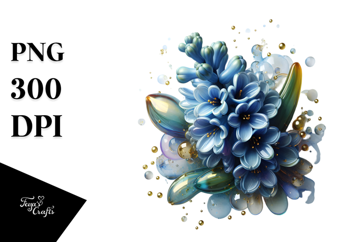 Abstract Hyacinth Made of , Watercolor PNG