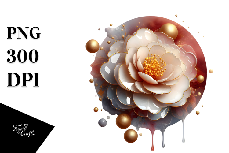 Abstract Camellia, SEO-Friendly PNG