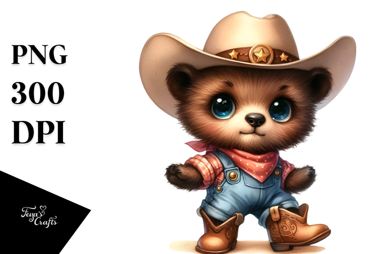 Baby Bear Cowboy Boots Hat