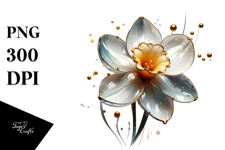Abstract Narcissus Material PNG
