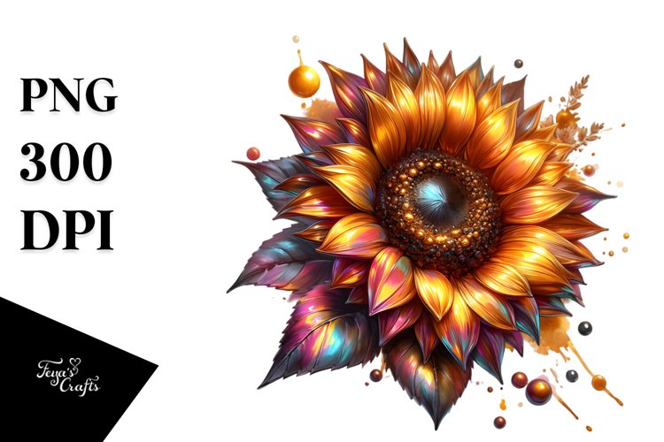 Watercolor Sunflower Clipart Image 2