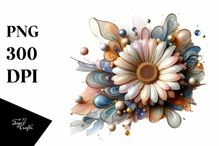 Shiny Gerbera | Watercolor Splash