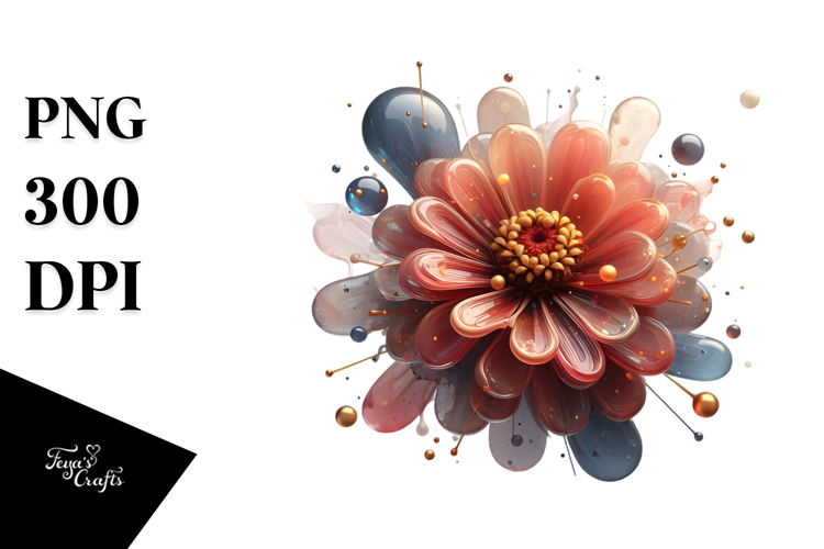 Abstract Zinnia, Transparent PNG