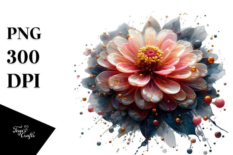 Abstract Zinnia, Transparent PNG