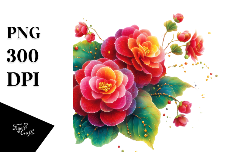 Vibrant Begonia PNG