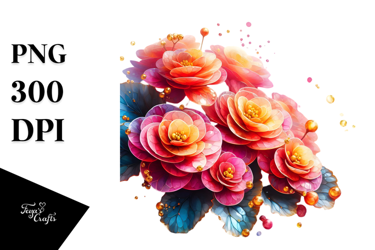 Vibrant Begonia, Transparent PNG