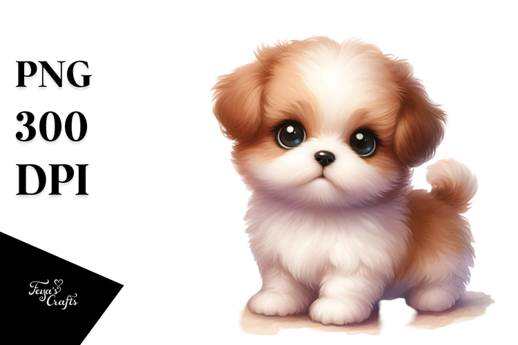Digital Watercolor with Cute Baby Elephant PNG