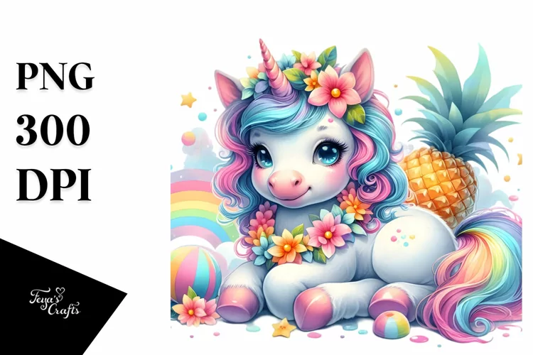 Baby Cow with Lei PNG