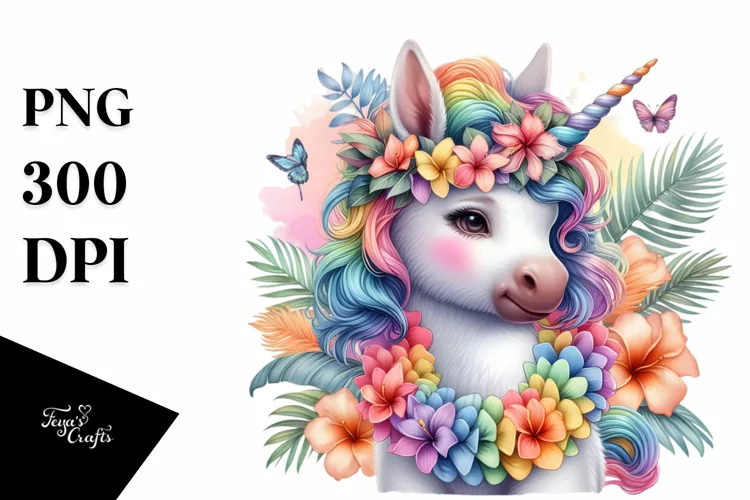 Baby Cow with Lei PNG