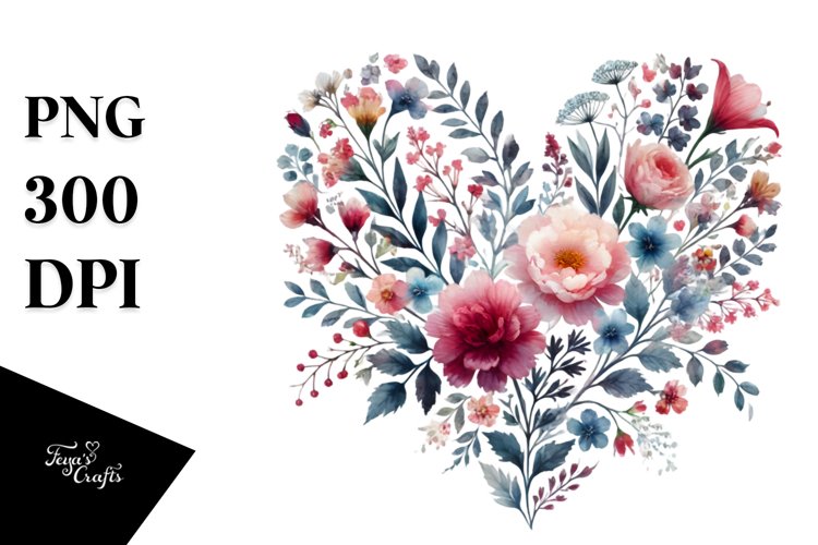 Floral Heart PNG
