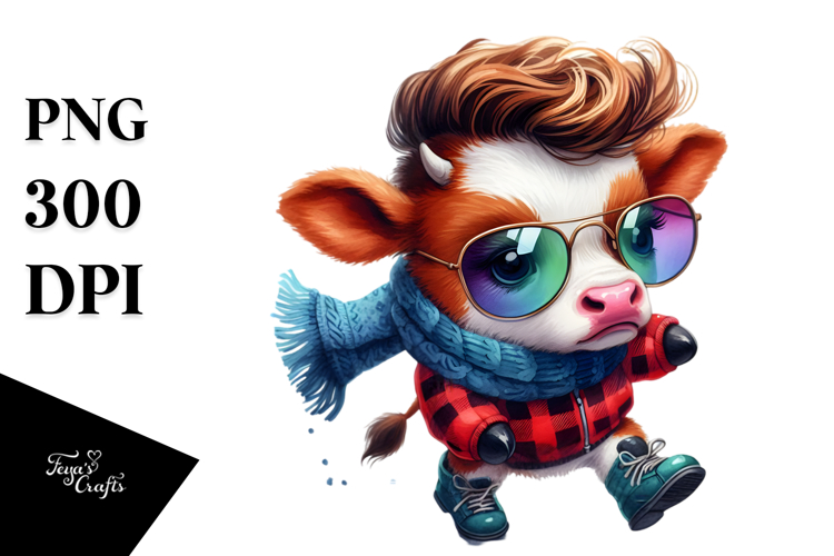 Funny Dancing Cow PNG