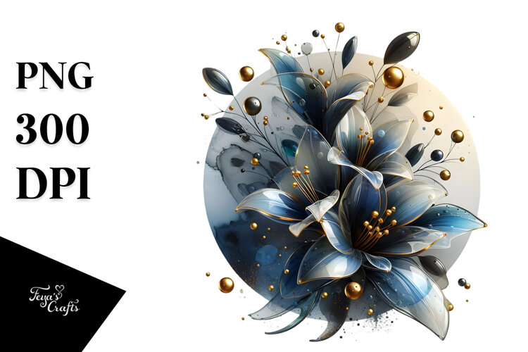 Abstract Lobelia Material PNG example image 1
