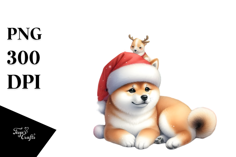 Shiba Inu Christmas PNG