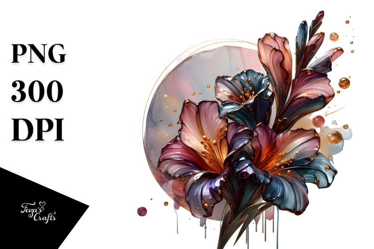 Abstract Gladiolus, High-Res PNG example image 1