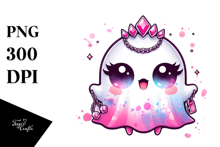 Funny Cute Ghost with es, Transparent PNG