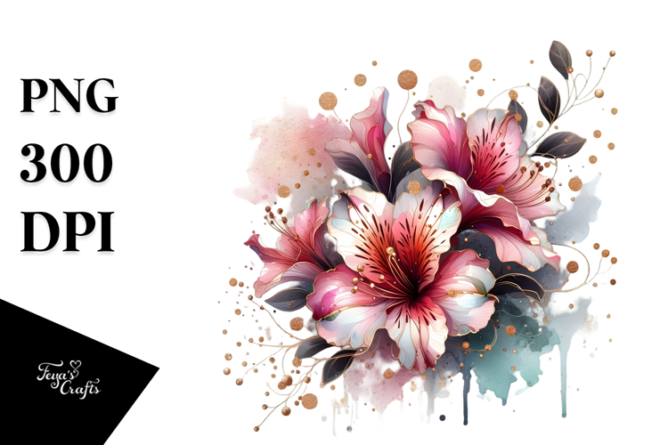 Abstract Glossy Azalea Made of Material PNG