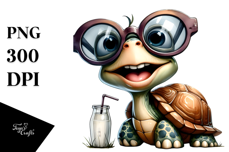 Goofy Turtle with Sunglasses PNG