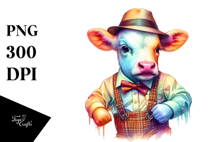 Dancing Baby Cow PNG