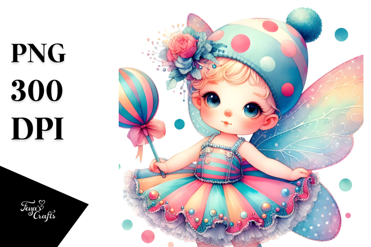 Polka-Dancing Baby Fairy PNG