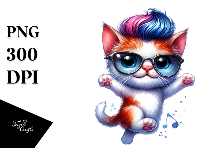 Expressive Cute Baby Cat PNG