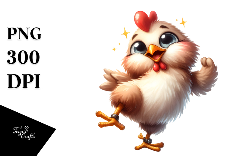 Silly Chicken with Dramatic Sass PNG example image 1
