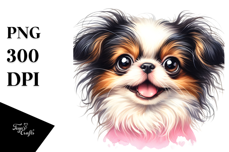 Happy Baby Japanese Chin, Transparent PNG