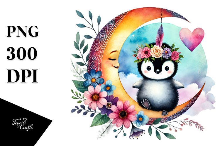 Cute Moon Clipart Image 7