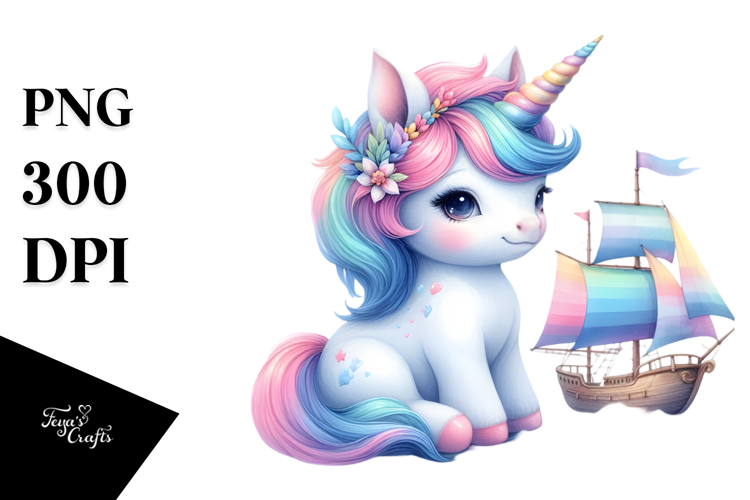 Sailboat Unicorn PNG