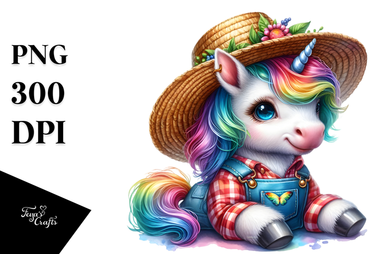 Farmer Hat Unicorn PNG