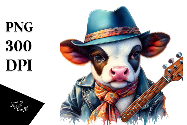 Melodic Baby Cow PNG