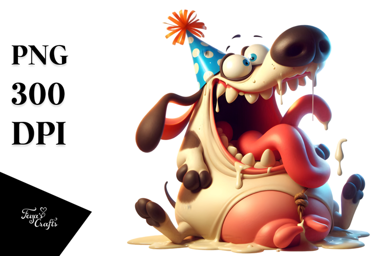 Goofy Dog Party Hat, Trending on ArtStation