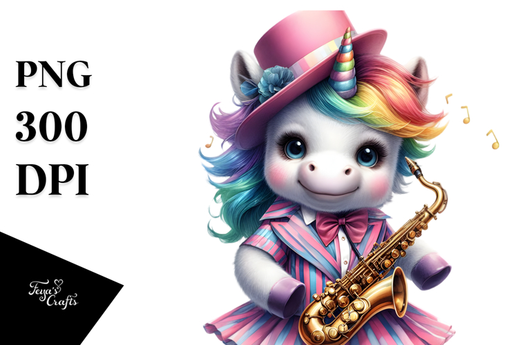 Artistic Unicorn Jazz Dancer PNG