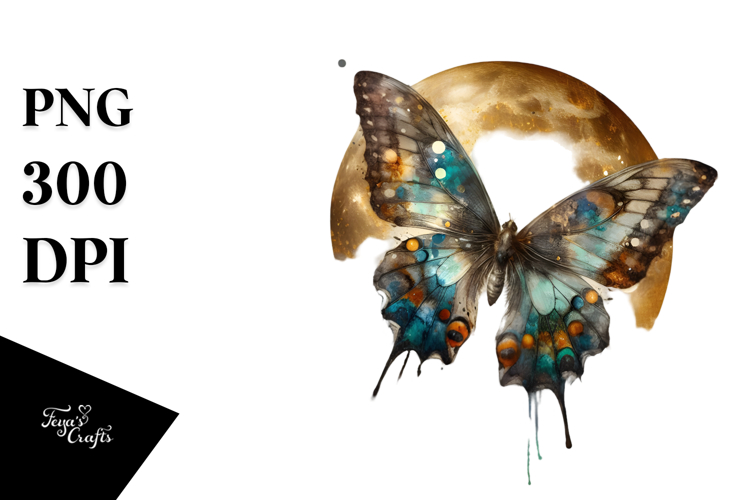 Grungy Butterfly of Splashes, Transparent PNG