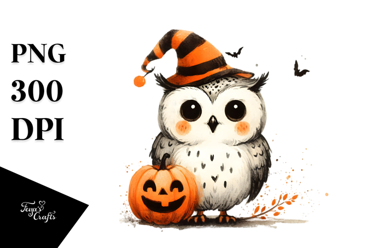 Cute Owl Halloween PNG