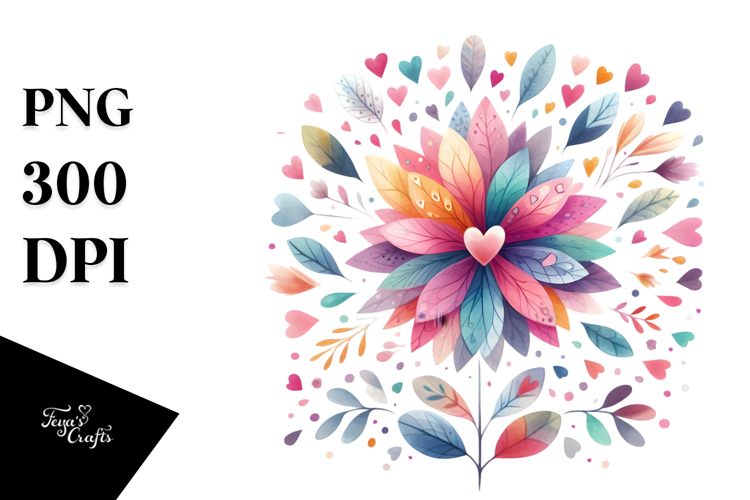 Pastel Watercolor Flower Png Image 13