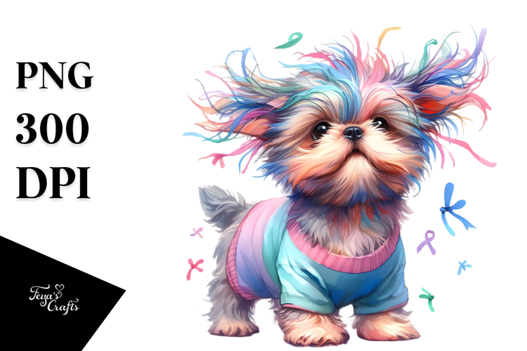 Baby Mastiff with Crazy Hair PNG
