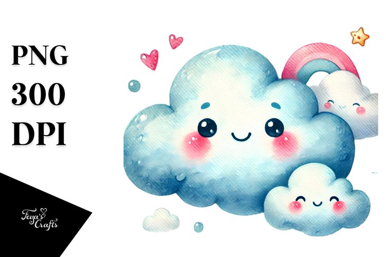 Cute Cloud Clipart Image 3
