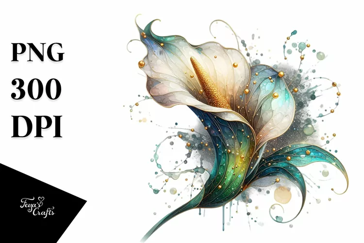 Abstract Calla Lily Material