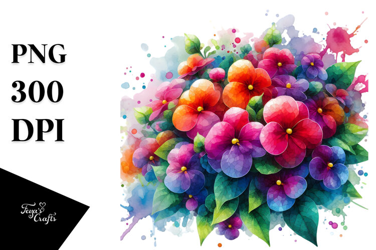 Vibrant Impatiens PNG example image 1