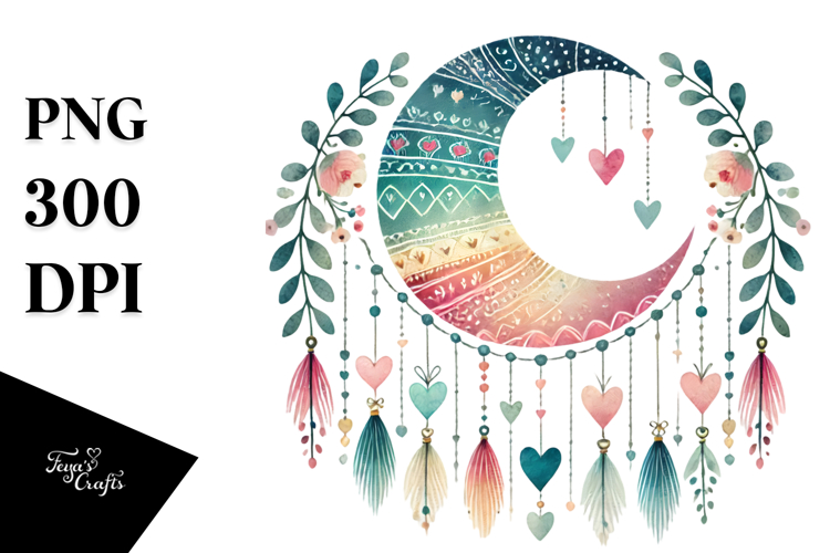 Cute Moon Clipart Image 11